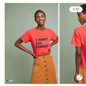 CLARE V. X ANTHROPOLOGIE L’ESPRIT DES FEMMES T-SHIRT